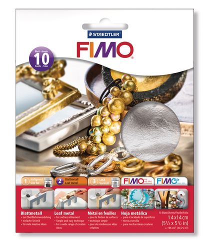 FIMO Blattmetall 14x14cm 878181 silber