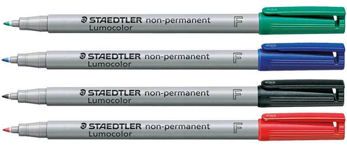 STAEDTLER Lumocolor non-perm. F 316 WP4 4 Farben ass.