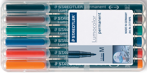 STAEDTLER Lumocolor permanent M 317-WP6 6 Farben assortiert