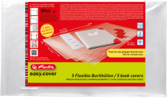 HERLITZ Buchhülle easy cover 50014750 5 Stück...