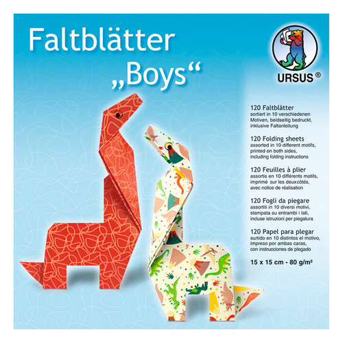 URSUS Faltbltter Origami 1515cm 38025599F Designs Boys ass. 120 Blatt