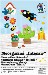 URSUS Moosgummi 20x30cm 8840099 10 Farben ass. 10 Stück