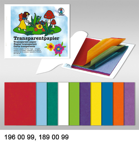 URSUS Transparentpapier 1424cm 1960099 42g, 10 Farben ass.