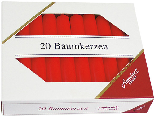 STEINHART Baumkerzen 100x13mm 02333-10 rot 20 Stck