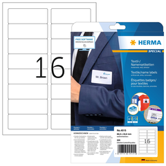 HERMA Namensetiketten 88,9x33,8mm 4515 weiss 320 Stk./20 Bl.