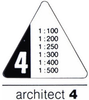 RUMOLD Dreikant-Massstab 150 30cm 150/4/30 Architect 4