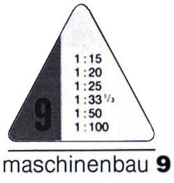 RUMOLD Dreikant-Massstab 150 30cm 150/9/30 9 Maschinenbau 9