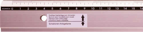 RUMOLD Zeichen-Schneidelineal 50cm 663/50 Alu