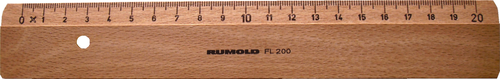 RUMOLD Flachlineal 20cm FL200/20 Buche
