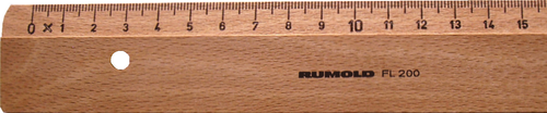 RUMOLD Flachlineal 30cm FL200/30 Buche