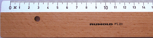RUMOLD Flachlineal 30cm FL20/30 weiss