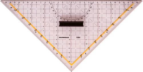 RUMOLD Zeichendreiecke techn. 1084 Plexiglas Hypotenuse 325mm