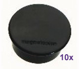 MAGNETOPLAN Magnet Discofix Color 40mm 1662012 schwarz, ca. 2.2 kg 10 Stk.