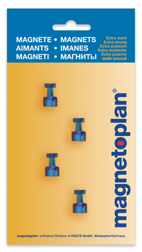MAGNETOPLAN magnet. Memohalter 18x11mm 1666118 rot 4 Stk.