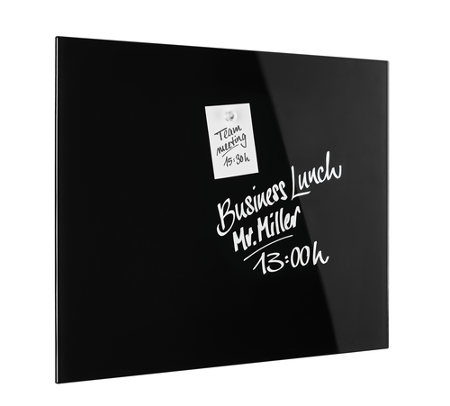 MAGNETOPLAN Design-Glasboard 800x600mm 13403012 schwarz, magnetisch