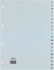 HETZEL Register Kunststoff A4 25240481 A-Z grau