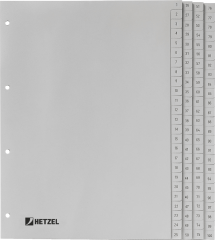 HETZEL Register PP grau A4 721311 1-100