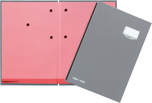 PAGNA Unterschriftsmappen DE LUXE A4 24202-06 grau, Kunststoff 20 Fcher
