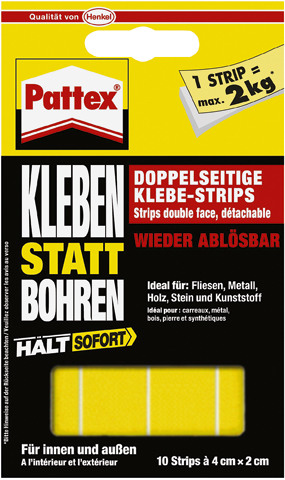 PATTEX Montage Klebe-Strips PXMS1 Blister 10 Stck