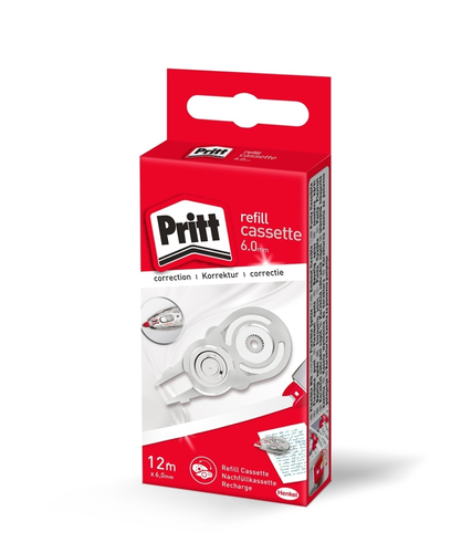 PRITT Refill Kassette 6.0mmx12m PRX6H weiss, fr Korrekturroller