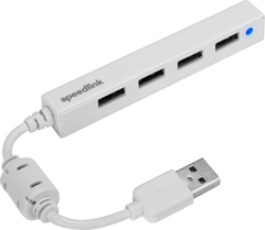 SPEEDLINK SNAPPY USB Slim Hub 2.0 SL140000W 4-port,...