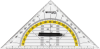 WESTCOTT Geodreieck 14cm E10133 BP abnehmbarer Griff