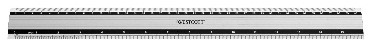 WESTCOTT Aluminium Lineal 40cm E-1019200 cm/inch Scala