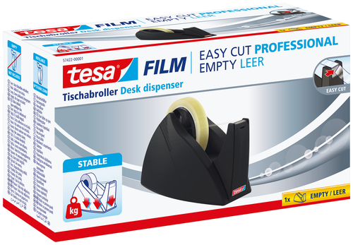TESA Tischabroller EasyCut Prof. 574220000 schwarz, fr 25mm Rollenbreite