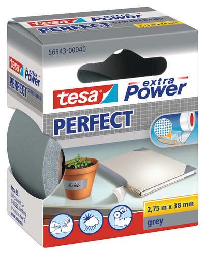 TESA Extra Power Perfect 2.75mx38mm 563430004 Gewebeband. grau