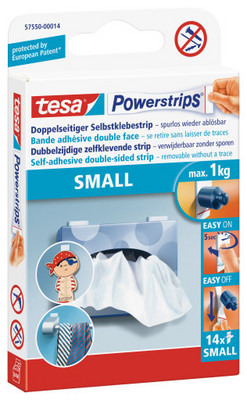 TESA Powerstrips Small 14x34mm 575500001 ablsbar, doppelseitig 14 Stk.
