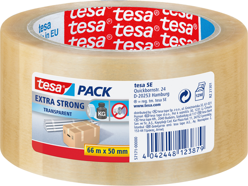 TESA Verpackungsband Extra 50mmx66m 571710000 transparent