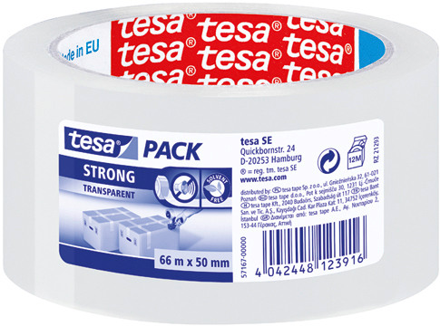 TESA Verpackungsband 50mmx66m 571670000 transparent