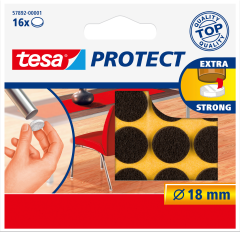 TESA Filzgleiter Protect 18mm 578920000 braun, rund 16...