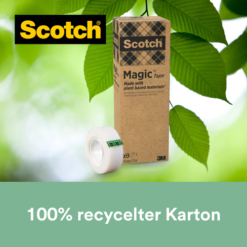 SCOTCH Magic Tape 900 19mmx33m 900-9 transparent 9 Rollen