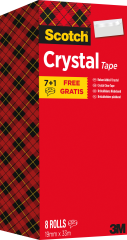 SCOTCH Crystal Clear 600 19mmx33m 6-1933R8 transparent 8...