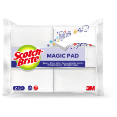 SCOTCH-BRITE Flecken-Radierer 11x7x3cm SB831/2 weiss 2...