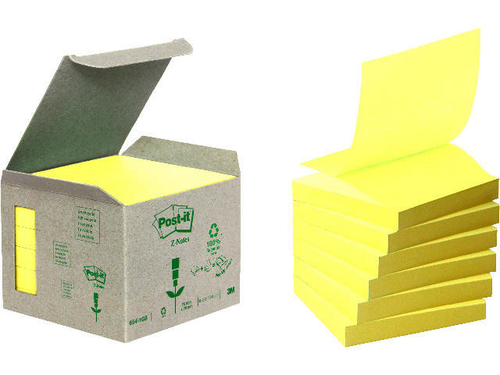 POST-IT Recycling Z-Notes 76x76mm R330-1B pastellgelb 6 Stck