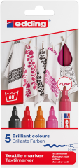 EDDING Textilmarker 4500 3949 Warm Color 5 Stück