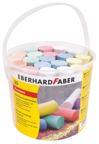 EBERHARD FABER Strassenkreide 526512 6 Farben ass. 20 Stck