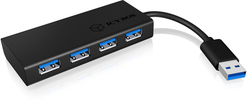 ICY BOX 4 Port Hub USB 3.0 IB-AC6104-B aluminum black
