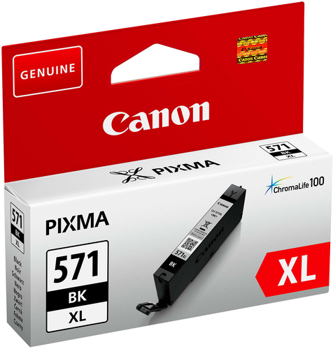 CANON Tintenpatrone XL schwarz CLI-571XLBK PIXMA MG5750 11ml