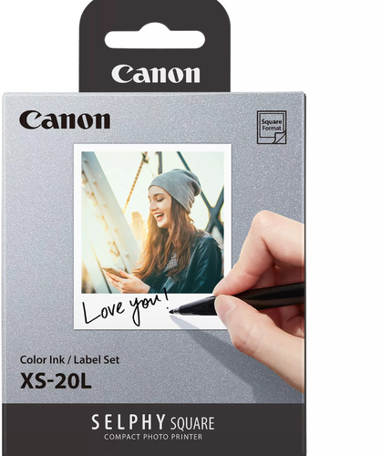 CANON Farbtinte/Kleberset 7,2x8,5cm XS-20L Selphy Square QX10 2x10 Blatt