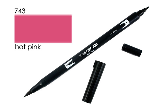 TOMBOW Dual Brush Pen ABT 743 hot pink