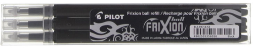 PILOT Mine FriXion Refill BLS-FR7-B-S3 schwarz, 3er Set