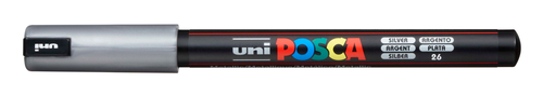 UNI-BALL Posca Fineliner 0,7mm PC1MR SILVER silber