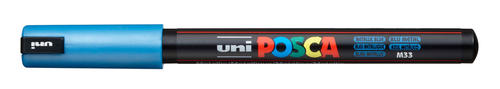 UNI-BALL Posca Fineliner 0,7mm PC1MRMET.BLU Metallic blau