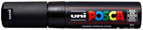 UNI-BALL Posca Marker 4.5-5.5mm PC-7M BLACK schwarz, Rundspitze