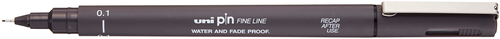 UNI-BALL Fineliner Pin 0.1mm PIN01-200(S) Dark Grey dunkelgrau