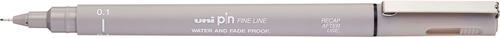 UNI-BALL Fineliner Pin 0.1mm PIN01-200(S) Light Grey hellgrau