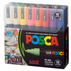 UNI-BALL Marker Posca 1.8-2.5mm PC-5M 16C 16 Farben ass.